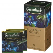 Чай Greenfield Blueberry Nights черный с черникой 25 пакетиков