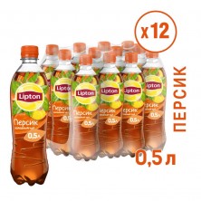 Чай холодный Lipton персик 0.5 л (12 штук в упаковке)