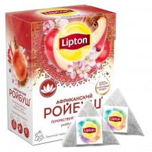 Чай Lipton Африканский Ройбуш с корицей и яблоком травяной 20 пакетиков