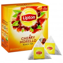 Чай Lipton Cherry Morello черный с вишней 20 пакетиков