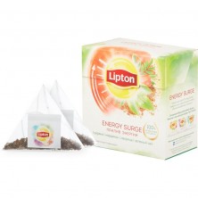 Чай Lipton Energy Surge зеленый с травами 20 пакетиков