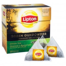 Чай Lipton Green Gunpowder зеленый 20 пакетиков