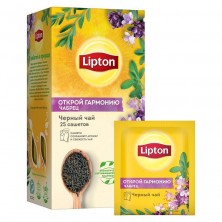 Чай Lipton Открой гармонию с чабрецом черный 25 пакетиков