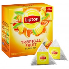 Чай Lipton Tropical Fruit черный с тропическими фруктами 20 пакетиков