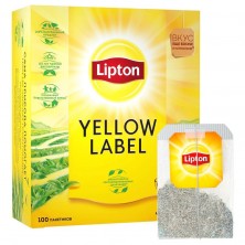 Чай Lipton Yellow Label черный 100 пакетиков