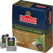 Чай Riston Green Tea зеленый с жасмином 100 пакетиков