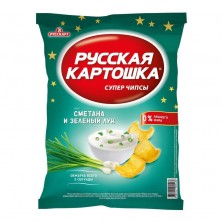 Чипсы Русская картошка со вкусом сметаны и лука 80 г