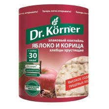 Хлебцы Dr.Korner Злаковый коктейль яблоко с корицей пшеничные 90 г