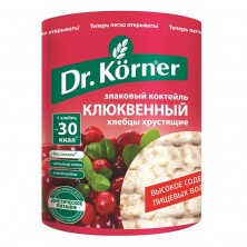 Хлебцы Dr.Korner Злаковый коктейль клюквенный пшеничные 100 г