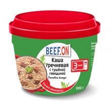 Каша гречневая с тушёной говядиной Beef On 380 г