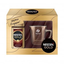 Кофе Nesсafe Gold растворимый+брендированная кружка 95 г (промоупаковка)