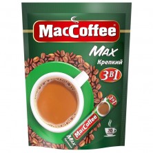 Кофе порционный растворимый MacCoffee Max 3 в 1 крепкий 20 пакетиков по 16 г