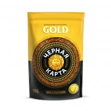 Кофе растворимый Черная карта Gold 150 г (пакет)