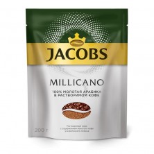 Кофе растворимый Jacobs Millicano 200 г (пакет)