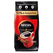 Кофе растворимый Nescafe Classic 1 кг (пакет)