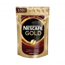 Кофе растворимый Nescafe Gold 130 г (пакет)