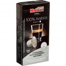 Кофе в капсулах для кофемашин Molinari 100% Arabica (10 штук в упаковке)