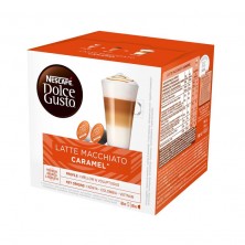 Кофе в капсулах для кофемашин Nescafe Dolce Gusto Latte Macchiato Caramel (16 штук в упаковке)