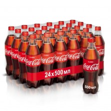 Напиток Coca-Cola газированный 0.5 л (24 штуки в упаковке)