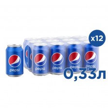 Напиток Pepsi газированный 0.33 л (12 штук в упаковке)