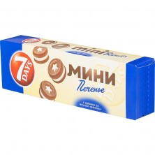 Печенье сдобное 7 days mini biscuits с ванильным кремом 100 г