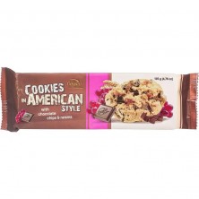 Печенье сдобное American Cookies с шоколадом и изюмом 135 г