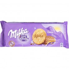 Печенье сдобное Milka с овсяными хлопьями и молочным шоколадом 168 г