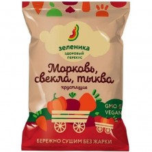 Снеки Зеленика из моркови, свеклы и тыквы 30 г