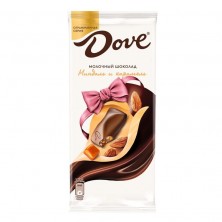 Шоколад Dove молочный с карамелью и миндалем 90 г