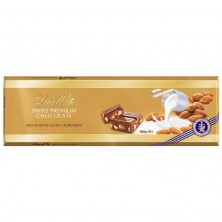 Шоколад Lindt Gold молочный с миндалем 300 г