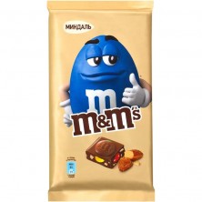 Шоколад M&Ms молочный с миндалем и драже 122 г