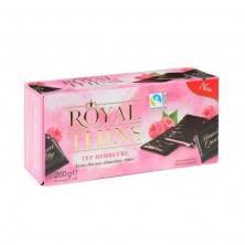 Шоколад порционный Royal Thins темный со вкусом малины 200 г