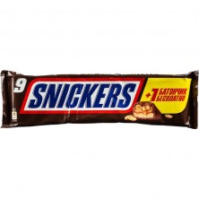 Шоколадные батончики Snickers (9 штук по 40 г)