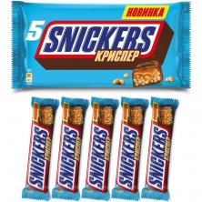 Шоколадные батончики Snickers Crisper (5 штук по 40 г)