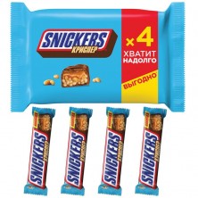 Шоколадные батончики Snickers Криспер (4 штуки по 40 г)