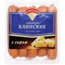 Сосиски Клинские с сыром в вакуумной упаковке 470 г