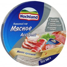 Сыр Hochland ассорти мясное порционный 55% 140 г