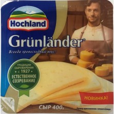 Сыр Hochland Грюнландер полутвердый 50% кусок 400 г