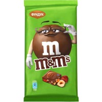 Уценка. Шоколад M&M`s молочный c фундуком и разноцветым драже 122 г