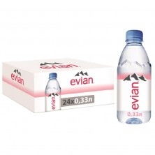 Вода минеральная Evian негазированная 0.33 л (24 штуки в упаковке)