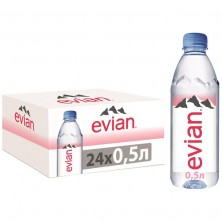 Вода минеральная Evian негазированная 0.5 л (24 штуки в упаковке)