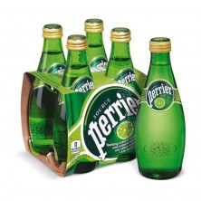 Вода минеральная Perrier газированная со вкусом лайма 0.33 л (4 штуки в упаковке)