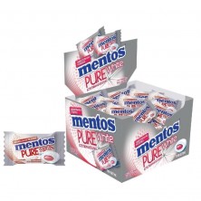 Жевательная резинка Mentos Pure White клубника (100 штук в упаковке)